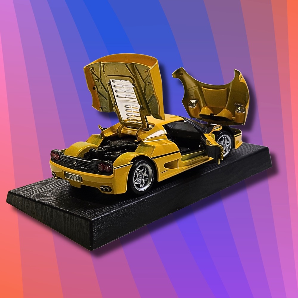 Ferrari F50 1995 Yellow Special Edition 1:18 MAISTO Die Cast NEW w/Original Box